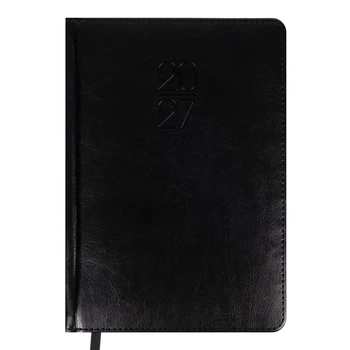 Щоденник діловий Leo Planner Vector A5 датований 2027 твердий чорний 368 сторінок (252760)