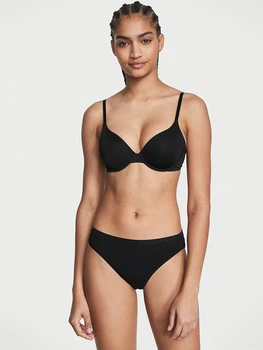 Хлопковые трусики бикини Victoria's Secret черного цвета размер S арт. 30566