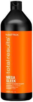 Розгладжуючий шампунь Matrix Total Results Mega Sleek для пухнастого волосся 1000 мл (3474637339142)