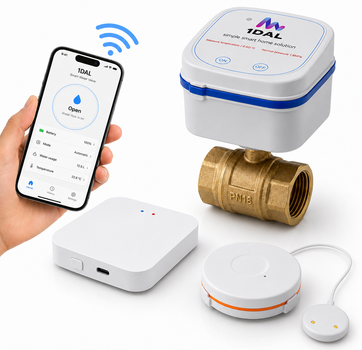 Беспроводная система защиты от протечки воды 1DAL | Умный комплект антипотопа MiniKit 3/4" (MNKT34)