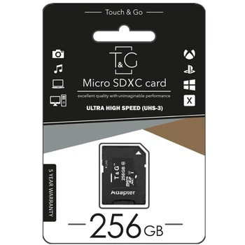 Карта пам яті T&G TG-256GBSD10U3-01 microSDXC 256 ГБ UHS-I U3 Class 10 з адаптером