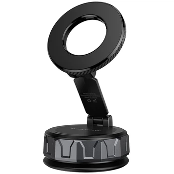 Автотримач Borofone BH140 Gloria Vacuum Suction Magnetic (center console) (Black / Metal gray)