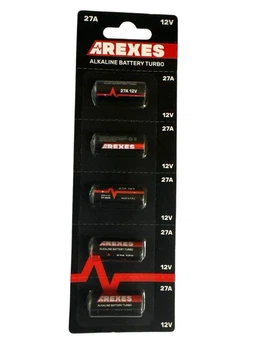 Батарейка AREXES A27 12V лужна, 5 шт.