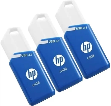 Zestaw pendrive’ów HP x755w 64GB USB 3.1 3 szt. (4718006453596)