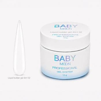 Жидкий гель для укрепления и моделирования ногтей BABY MOON Liquid Builder gel 4 in 1, 15 мл № 02 ( 5905123011566 )