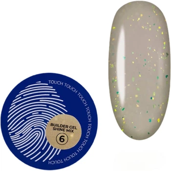 TOUCH Builder Gel Shine Mix 06 Камуфлюючий будівельний гель, 15 мл