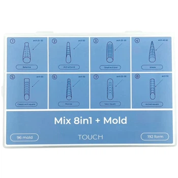 Тіпси верхні форми TOUCH Mix 8в1 288 шт