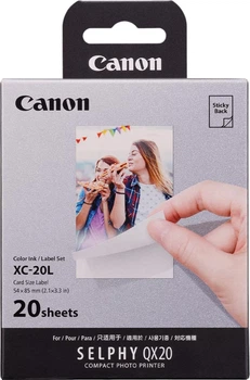 Zestaw materiałów eksploatacyjnych Canon XC-20L (Papier fotograficzny 54x85 mm 20 arkuszy + kaseta) (6755C002)