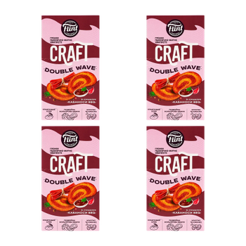 Набор Гренки 4шт Flint Craft Double Wave со Вкусом Кабаносы BBQ 70g