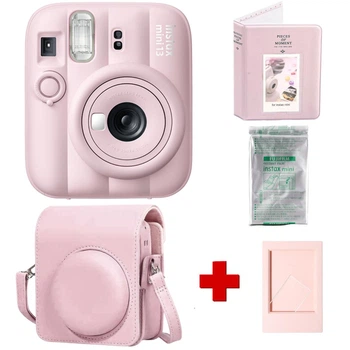 Набір камера Fujifilm Instax Mini 13 Candy Pink, Фотопапір 10шт, Чохол, Фотоальбом 64 фото Рожевий + в подарунок фоторамка (Подарункове пакування)