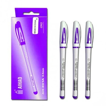 Ручка гелевая AIHAO 0.5 мм фиолет AH-801A