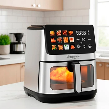 Аэрофритюрница 12 л 4500 Вт с LED-дисплеем Air fryer 360° DOMOTEC MS-3224