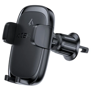Автотримач для телефона з БЗП ACEFAST D48 press type wireless charging car holder for air vent Black