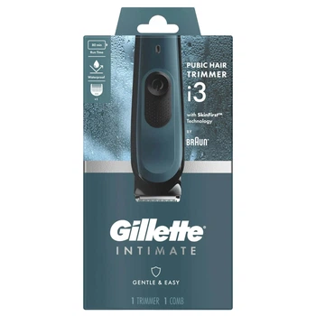 Аккумуляторный триммер Gillette Intimate i3 с 1 насадкой для тела и интимной гигиены