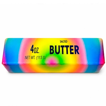 Іграшка Масло Райдужний сквіш іграшка антистрес (Butter Squishy) 14 см для дітей (арт 16032)