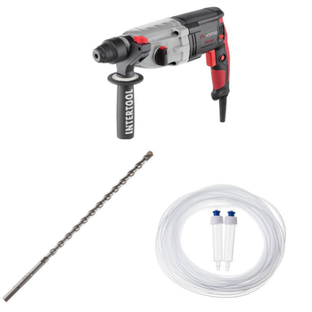 Набір для буріння INTERTOOL: перфоратор WT-0172 + бур SD-1031 + рівень MT-1465