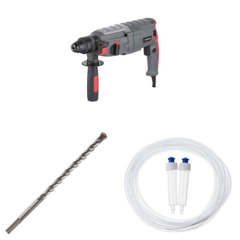 Набір для буріння INTERTOOL: перфоратор DT-0185 + бур SD-1221 + рівень MT-1457