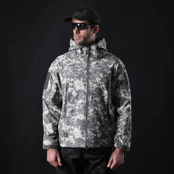 Тактическая куртка / ветровка Pave Hawk Softshell ACU (пиксель серый) XXXL