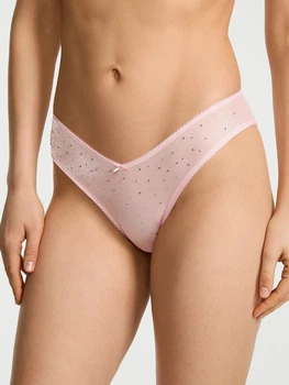 Трусики бразилиана женские Victoria's Secret 77366656 M Розовые (1161940845)