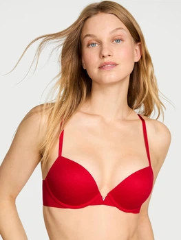Бюстгальтер с Push-up с косточками бесшовный Victoria's Secret 379412324 36D Красный (1162065769)