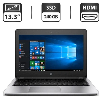 Ноутбук Б-класс HP ProBook 430 G4 / 13.3" (1366x768) TN / Intel Core i3-7100U (2 (4) ядра по 2.4 GHz) / 4 GB DDR4 / 240 GB SSD / Intel HD Graphics 620 / WebCam / HDMI / Windows 10 Pro б/у
