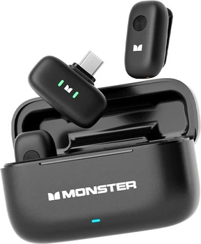 Микрофон петличный Monster MINI беспроводной с шумоподавлением, N10 Pro, с чехлом