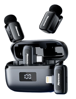 Микрофон петличный Newmine MC225pro беспроводной, двухканальный
