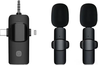 Микрофон петличный Masentek K1-2 беспроводной для смартфонов, компьютеров и камер