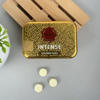 Конфеты Compass Intense Golden Yuzu (цитрусовый вкус) без сахара, 20 г