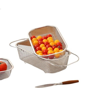 Сушильная корзина Maxcook (MAXCOOK), корзина для фруктов, сушилка для посуды, кухонная полка для хранения, полностью изготовлена из нержавеющей стали 304, полка для мойки, MCPJ1927