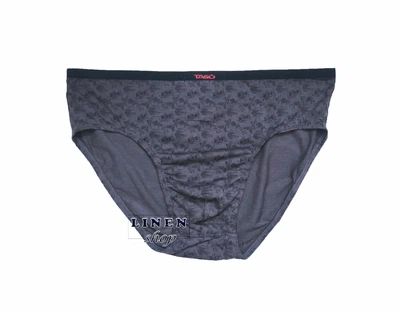 Серые бамбуковые мужские трусы плавками, брифы на узкой резинке TASO 3643 2XL