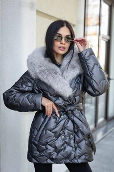 Зимова куртка Mila Nova К-328кап 44 графіт