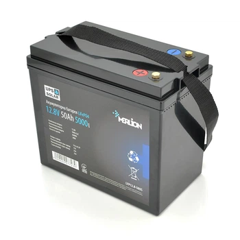 Литий-железо-фосфатный аккумулятор Merlion LiFePO4 12.8V 50AH (4S1P/BMS-50A), (229x138x205), до 5000 циклов