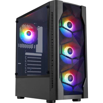Корпус 1stPlayer Black без БП (D4-BK-4F1)