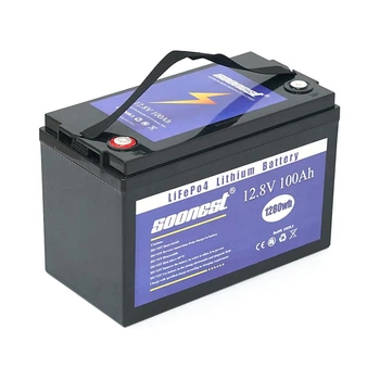 Аккумуляторная батарея SOONEST LiFePO4 12,8V 100Ah, (50/100A), 0 ° C до 50 ° C, гвинт M8, 260x168x234мм. 11.5 кг