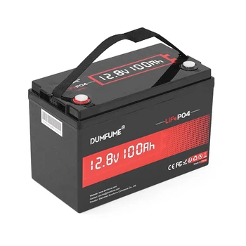 Аккумуляторная батарея Dumfume LiFePO4 12,8V 100Ah 1280Wh, in10A/out20A, (150x95x85), 10kg