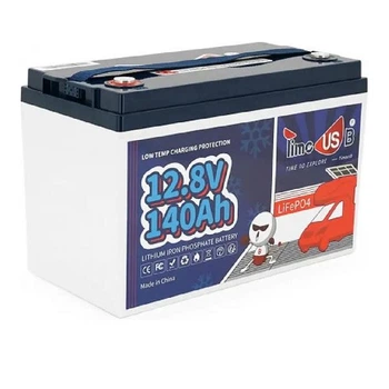 Аккумуляторная батарея LiFePO4 Timeusb YG45537 12.8V 140Ah BLUETOOTH, 1792Wh, BMS 50A, 330x172x216мм