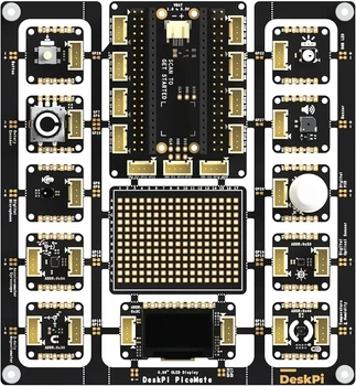 Учебная платформа DeskPi PicoMate для Raspberry Pi Pico/Pico W — 12 модулей, Grove, MicroPython, без пайки
