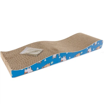 Happet Картонная когтеточка "NALA"+Кошачья мята, 43x12,5x5см (DK03)