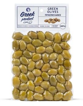 Зелені Оливки з кісточкою Greek Product 250г