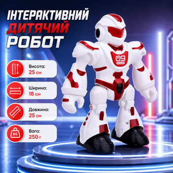 Интерактивный робот Robot-Q9 606-3 на радиоуправлении 2,4 ГГц со световыми эффектами и программированием Танцующая музыкальная игрушка с пультом для детей от 6 лет