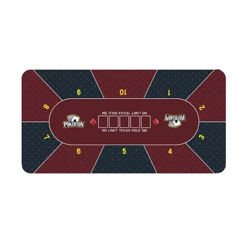 Покерный коврик 60×120 см с мастями бордовый (NR0150_14)
