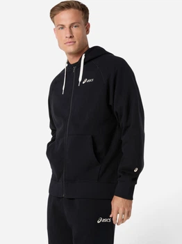 Толстовка на флисе, на молнии мужская ASICS Logo Fleece Full Zip Hoodie 2031F325-001 L Черная (4571633453212)