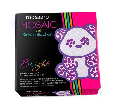 Набір для творчості "Mosaaro" , "Панда", з пластиковою мозаїкою, в коробці Vladi Toys MA 7012