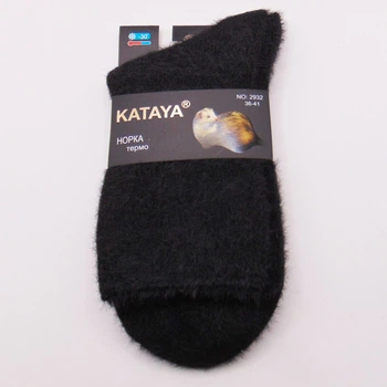 Шкарпетки термо норка кашемір 36-41 чорні Kataya 2932