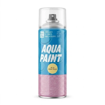 Аэрозольная краска Belife Aqua Paint кремово-желтая шелковисто-матовая (A33)
