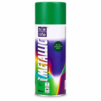 Аэрозольная краска Belife Metallic Paint 400 мл, 342, зелёный