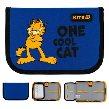 Пенал школьный Kite 1 отделение с 1 отворотом Garfield GF26-621