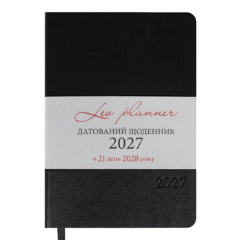 Деловой блокнот мягкий А5 датированный 2027 Leo Planner Velvet 252722 368 листов черный