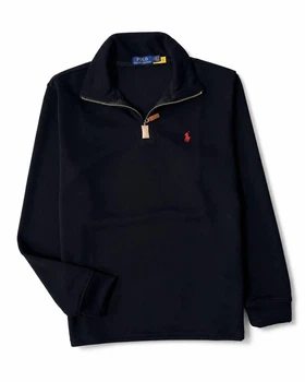 Мужская кофта Polo Ralph Lauren Half-Zip с воротником-стойкой, черная SWT-POLO-008-2XL